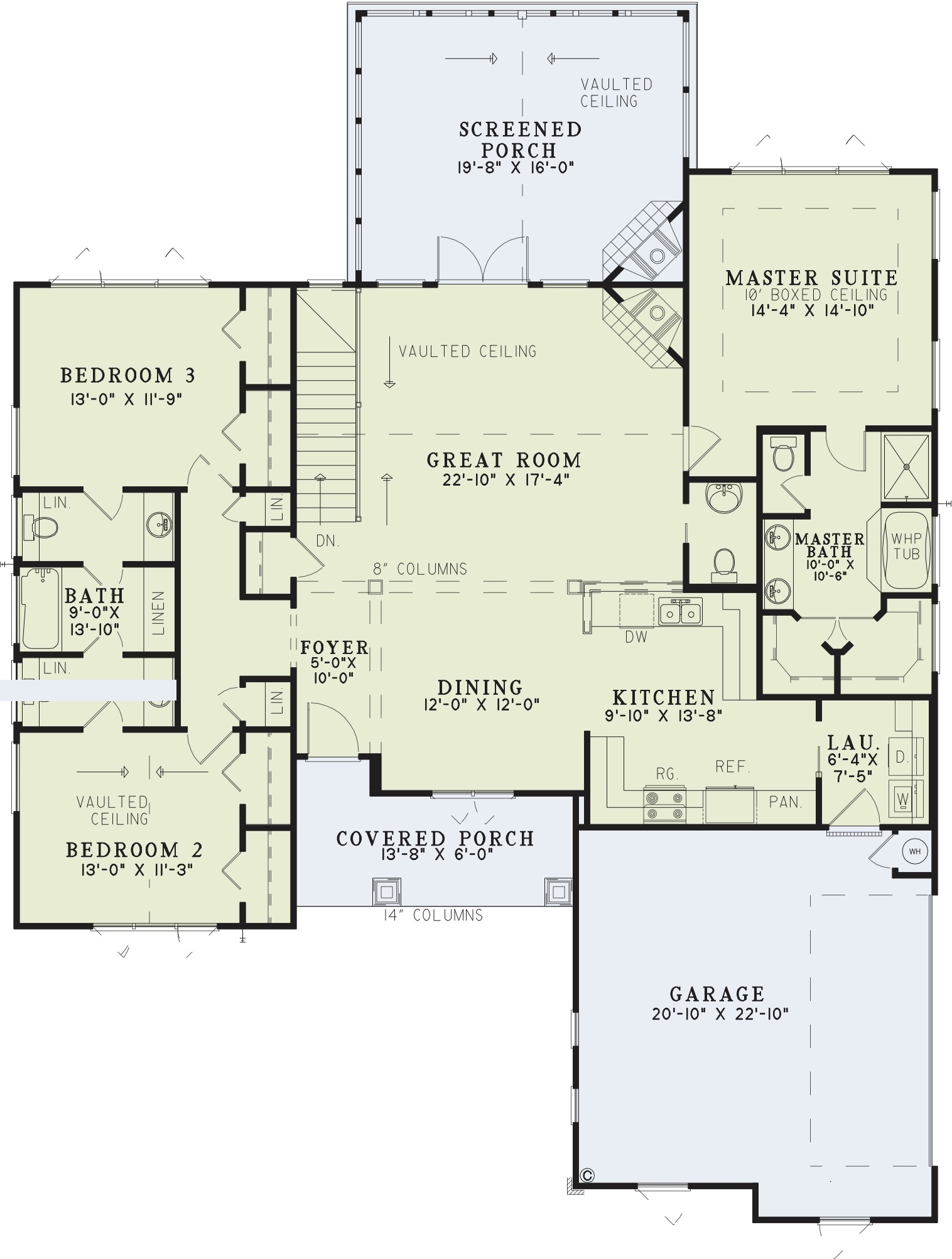 Floor Plan First Story of Plan #153-1754