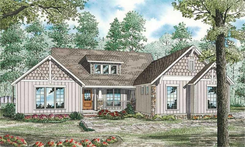 Front elevation of Country home (ThePlanCollection: House Plan #153-1754)