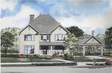 4-Bedroom, 2990 Sq Ft Colonial House Plan - 153-1772 - Front Exterior