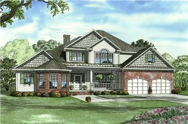 4-Bedroom, 2955 Sq Ft Contemporary Home Plan - 153-1782 - Main Exterior