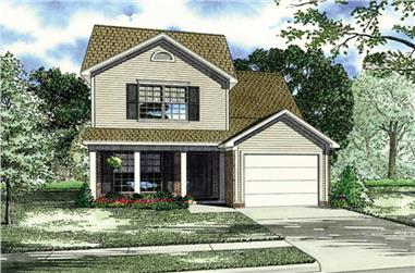 3-Bedroom, 1251 Sq Ft Small House Plans - 153-1807 - Main Exterior