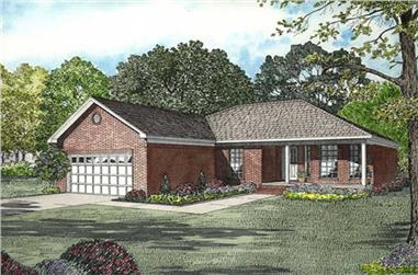 3-Bedroom, 1325 Sq Ft Small House Plans - 153-1818 - Main Exterior