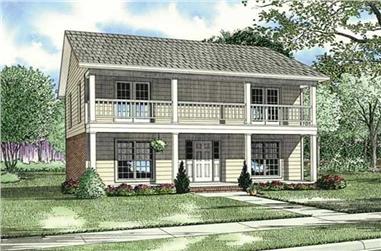 2-Bedroom, 1005 Sq Ft Southern Home Plan - 153-1831 - Main Exterior