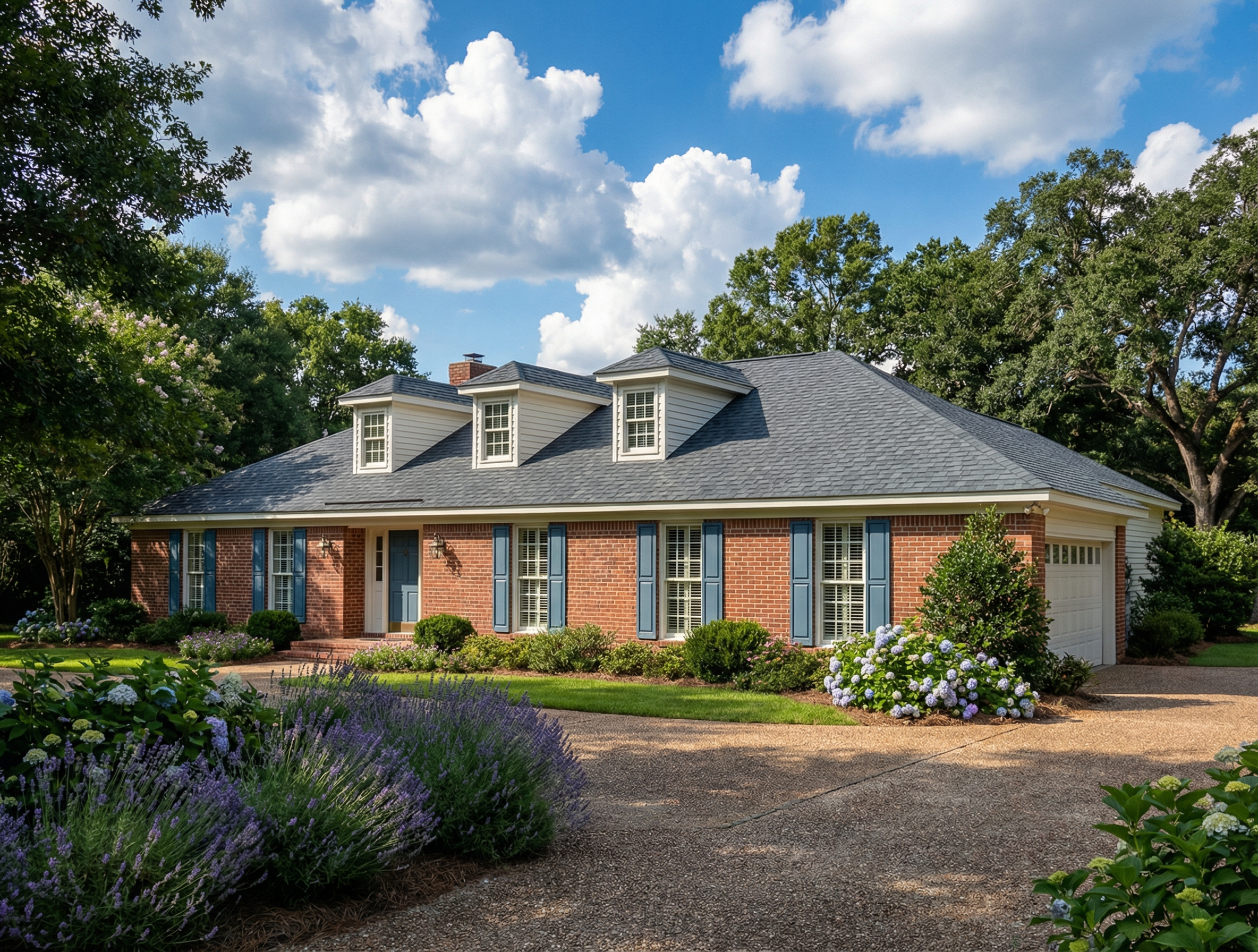 Front elevation of Ranch home (ThePlanCollection: House Plan #153-1832)
