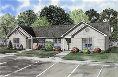 3-Bedroom, 930 Sq Ft Country Home Plan - 153-1838 - Main Exterior