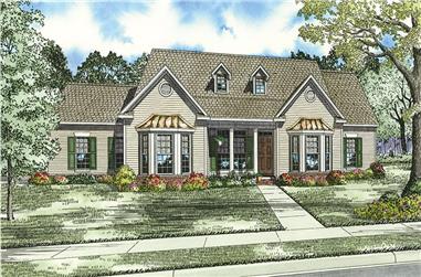 3-Bedroom, 2636 Sq Ft Traditional House Plan - 153-1850 - Front Exterior