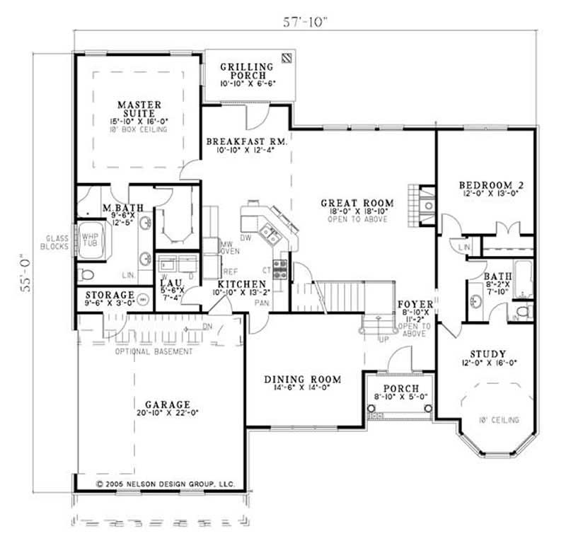 Traditional Home Plan - 5 Bedrms, 3 Baths - 2585 Sq Ft - #153-1856