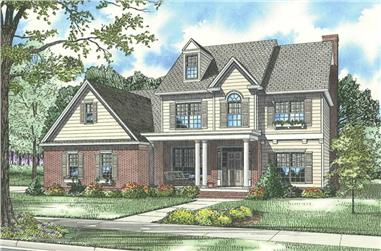 4-Bedroom, 2952 Sq Ft Southern House Plan - 153-1858 - Front Exterior
