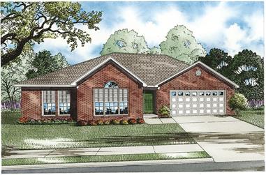 3-Bedroom, 1680 Sq Ft Ranch House Plan - 153-1859 - Front Exterior