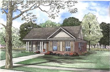 3-Bedroom, 1263 Sq Ft Small House Plans - 153-1870 - Main Exterior