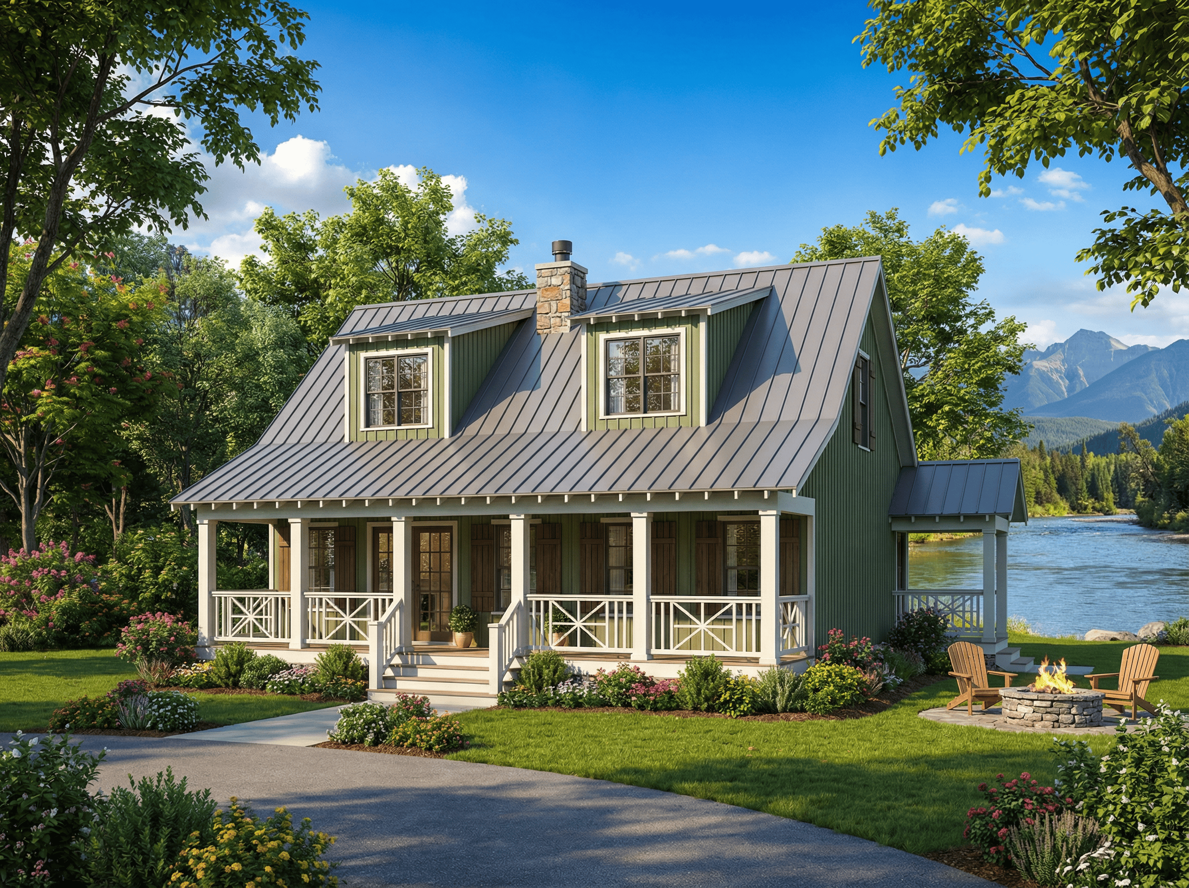 Color photograph of Farmhouse / Country home plan #153-1871