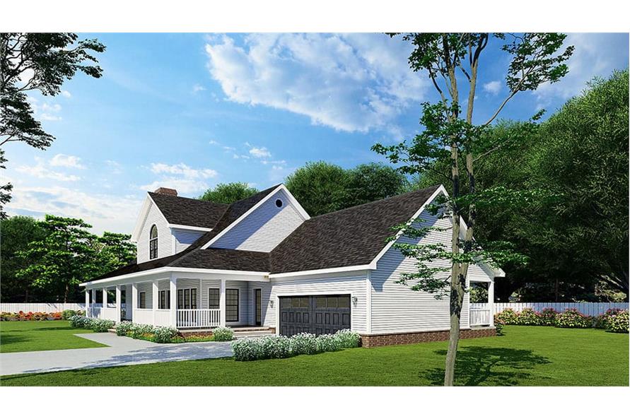 Home Plan Left Elevation of this 3-Bedroom,2851 Sq Ft Plan -153-1877