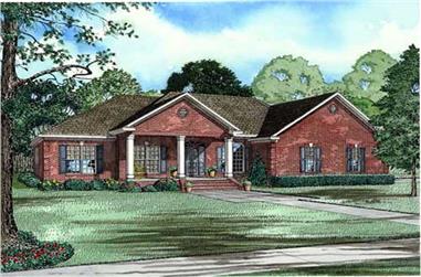 4-Bedroom, 2675 Sq Ft Country House Plan - 153-1880 - Front Exterior