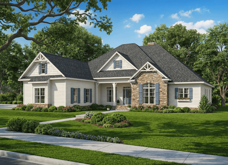 Front View of this 4-Bedroom,2405 Sq Ft Plan -153-1885