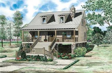 2-Bedroom, 1400 Sq Ft Country Home Plan - 153-1886 - Main Exterior