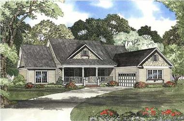 4-Bedroom, 2354 Sq Ft Country House Plan - 153-1896 - Front Exterior