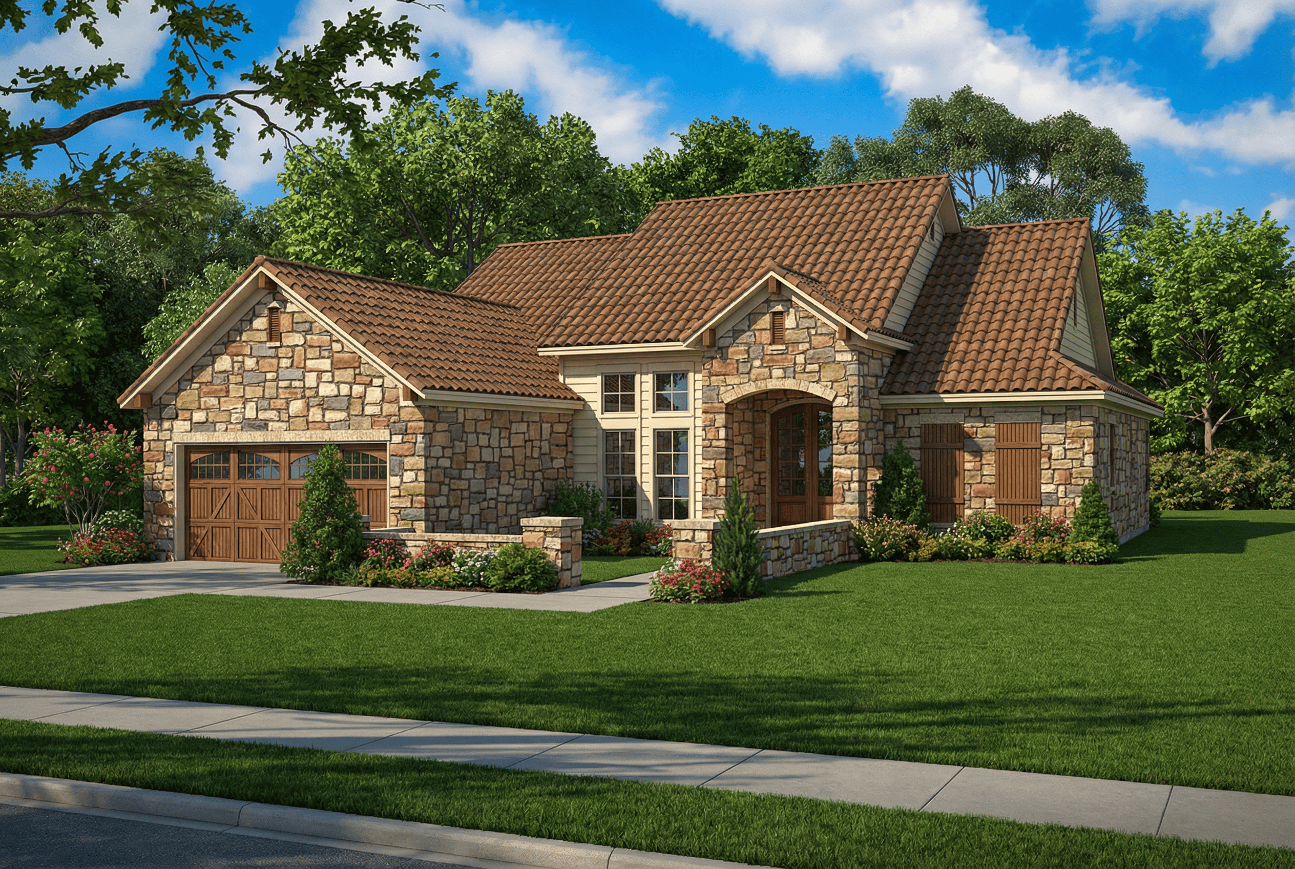 Front View of this 3-Bedroom,1747 Sq Ft Plan -153-1906