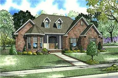4-Bedroom, 2885 Sq Ft Country House Plan - 153-1917 - Front Exterior