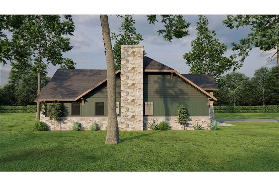 Left Side View of this 3-Bedroom,1282 Sq Ft Plan -153-1929