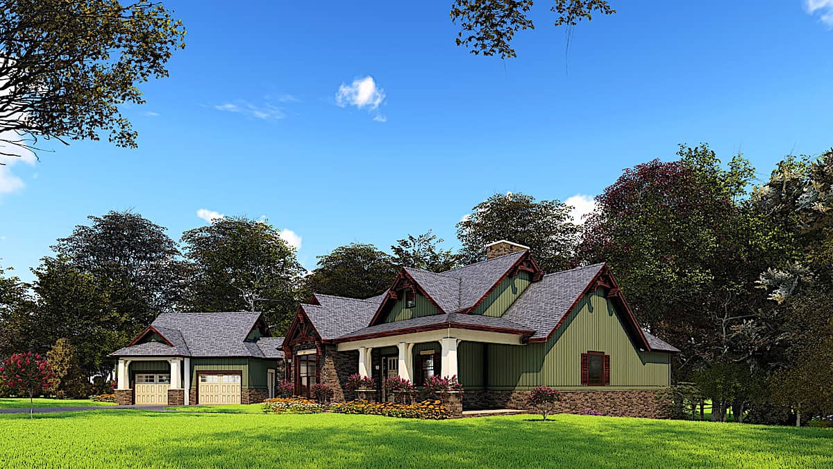 Right Side View of this 4-Bedroom, 3574 Sq Ft Plan - 153-1941