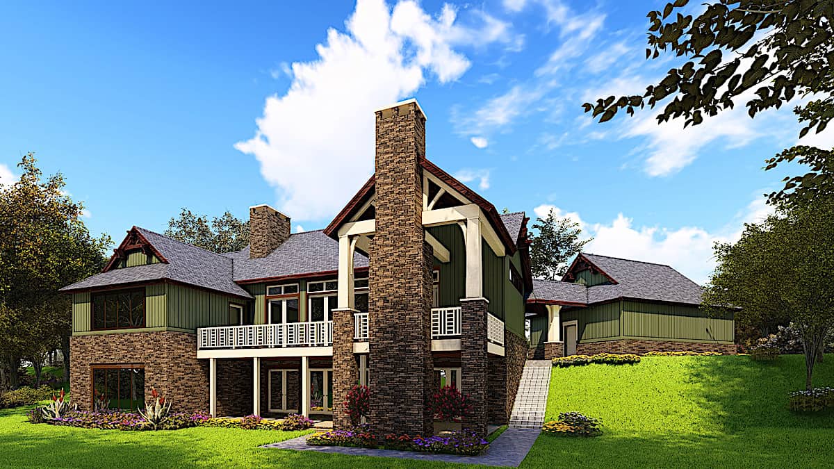 Left Side View of this 4-Bedroom, 3574 Sq Ft Plan - 153-1941