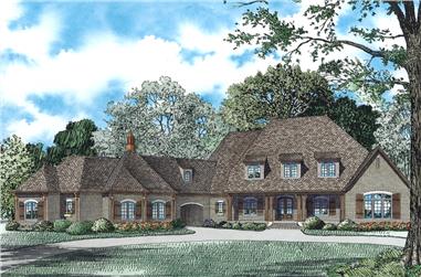 6-Bedroom, 6363 Sq Ft Country House Plan - 153-1942 - Front Exterior