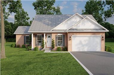 4-Bedroom, 1562 Sq Ft Ranch House Plan - 153-1954 - Front Exterior