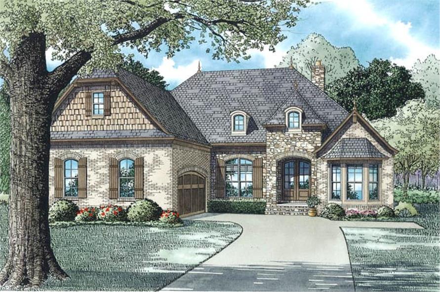 Front View of this 4-Bedroom, 2546 Sq Ft Plan - 153-1955