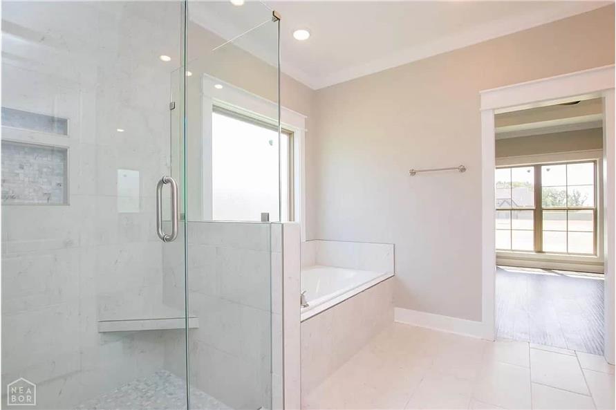 153-1955: Home Interior Photograph-Master Bathroom: Shower