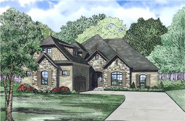 3-Bedroom, 2131 Sq Ft Ranch House Plan - 153-1981 - Front Exterior