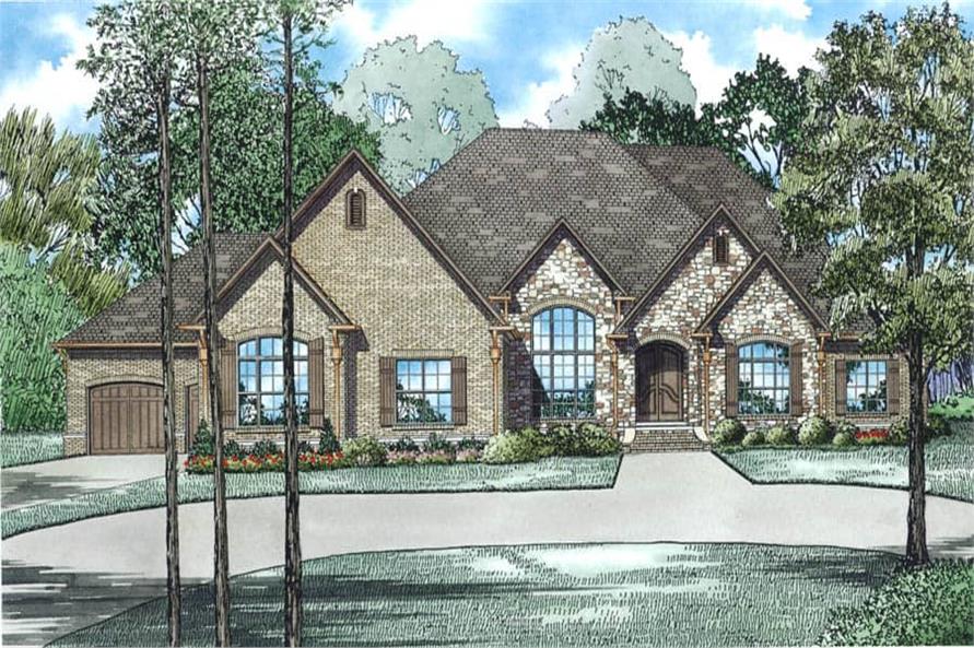 Front View of this 3-Bedroom,4076 Sq Ft Plan -153-1982
