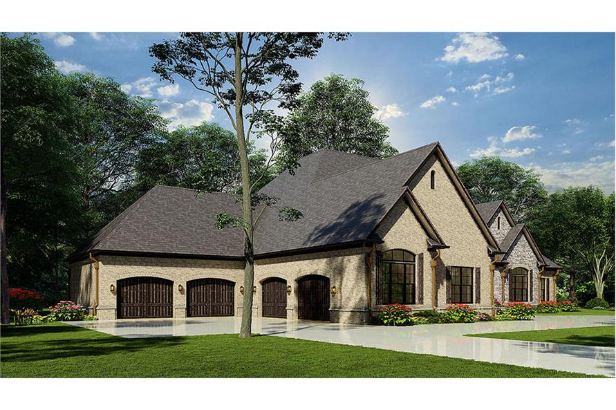 Left Side View of this 3-Bedroom, 4076 Sq Ft Plan - 153-1982