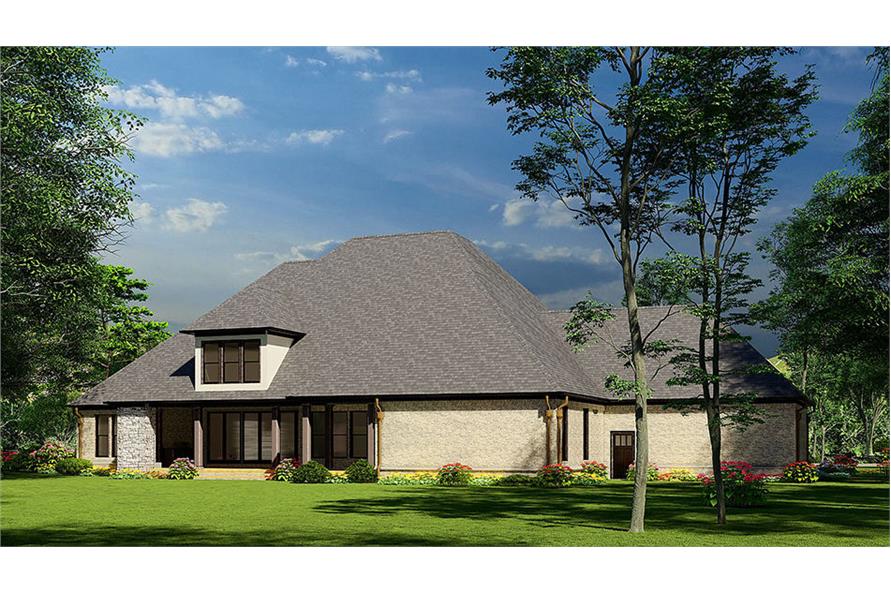 Rear View of this 3-Bedroom, 4076 Sq Ft Plan - 153-1982