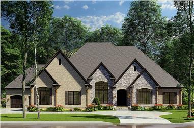 3-Bedroom, 4076 Sq Ft Luxury House Plan - 153-1982 - Front Exterior