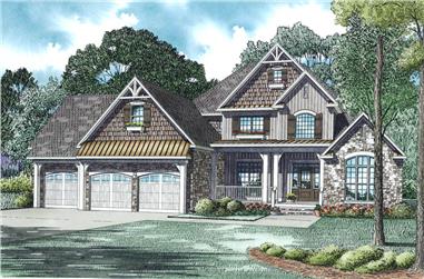 4-Bedroom, 2860 Sq Ft Country Home Plan - 153-1983 - Main Exterior