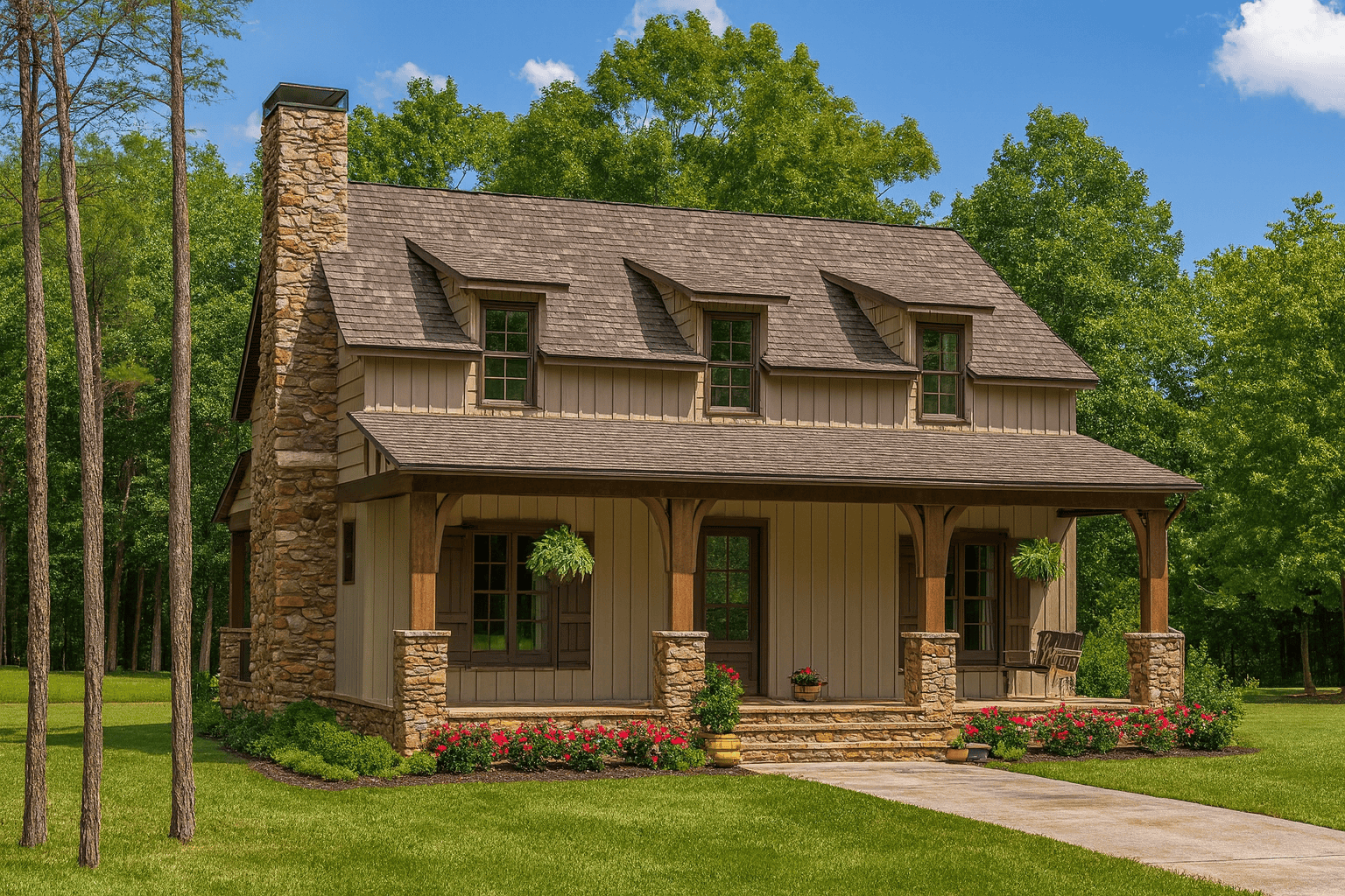 Front View of this 3-Bedroom,1712 Sq Ft Plan -153-1991