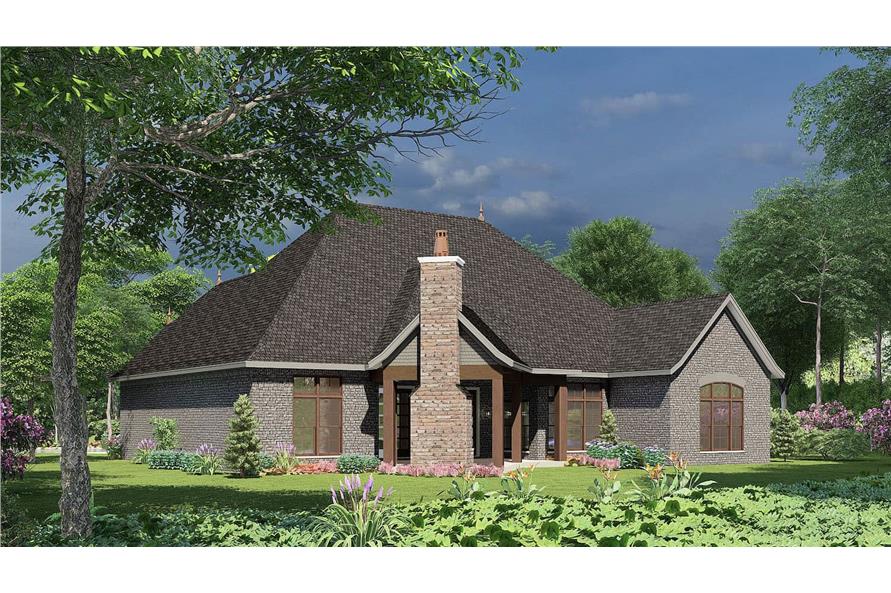 Rear View of this 3-Bedroom, 2408 Sq Ft Plan - 153-1992