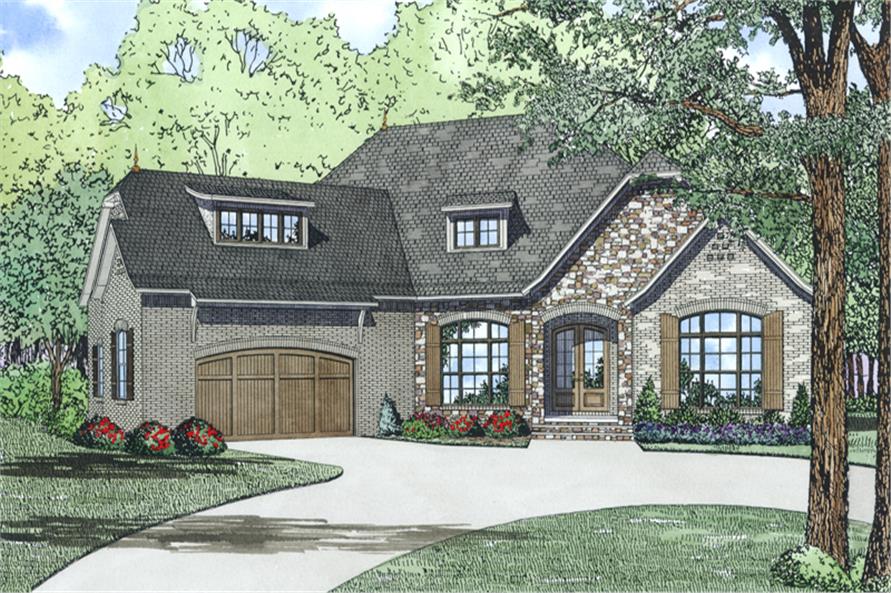 House Plan #153-1992: 3 Bdrm, 2,408 Sq Ft French Home ...