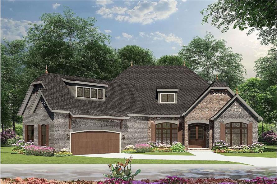 3-Bedroom, 2408 Sq Ft French Home Plan - 153-1992 - Main Exterior