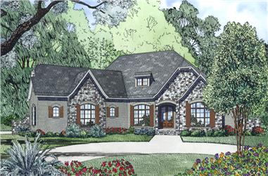 4-Bedroom, 2617 Sq Ft French House Plan - 153-1996 - Front Exterior