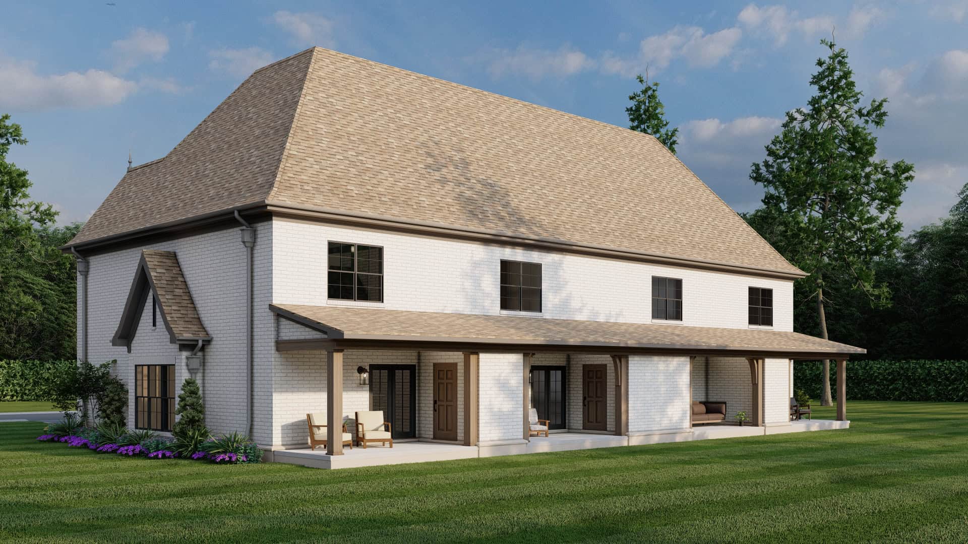 Home Plan Right Elevation of this 2-Bedroom,1510 Sq Ft Plan -153-1997