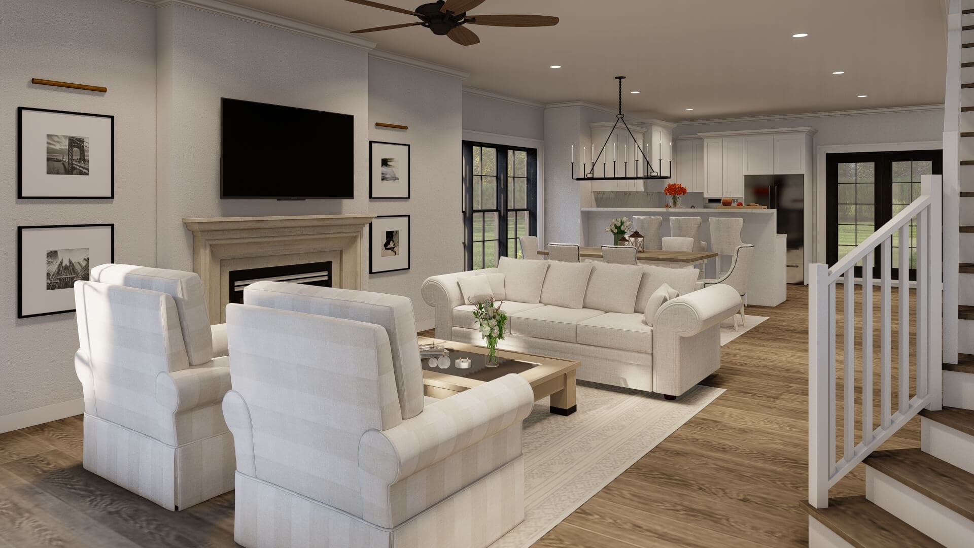 Great Room of this 2-Bedroom,1602 Sq Ft Plan -153-1999