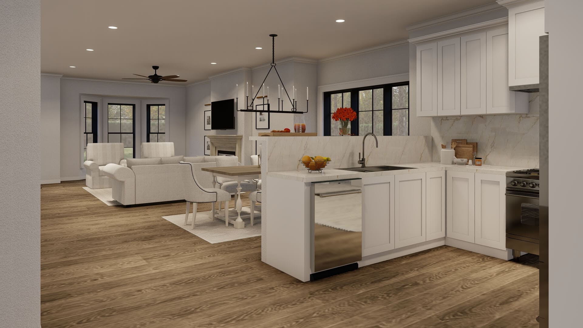 Dining Room of this 2-Bedroom,1602 Sq Ft Plan -153-1999