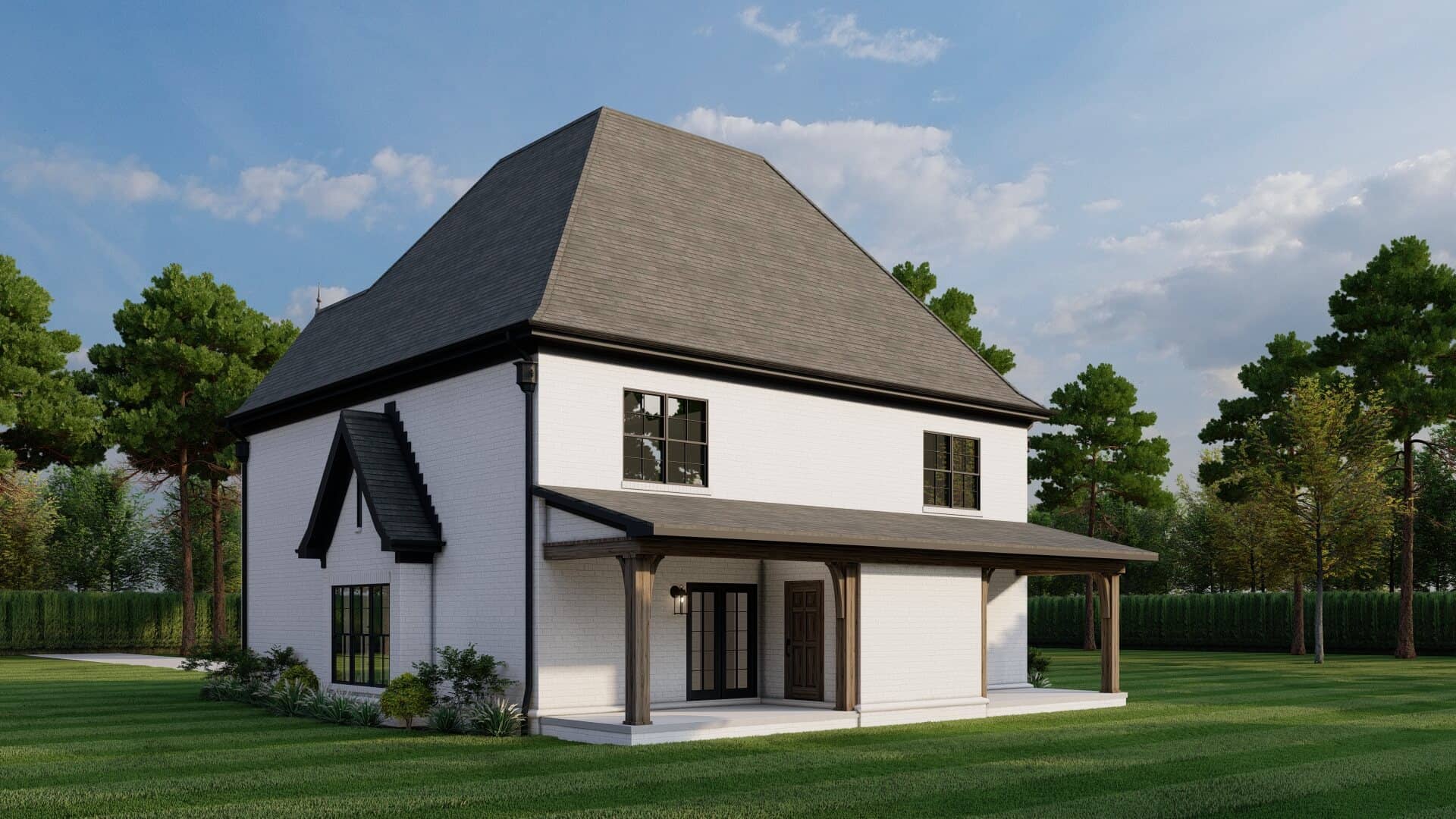 Home Plan Rear Elevation of this 2-Bedroom,1602 Sq Ft Plan -153-1999