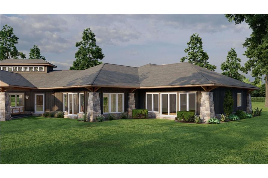 Rear View of this 3-Bedroom,4183 Sq Ft Plan -153-2005