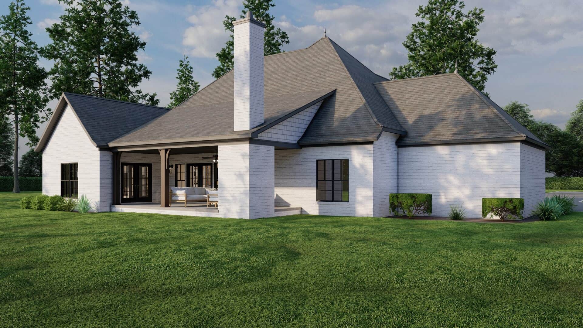 Rear View of this 4-Bedroom,2545 Sq Ft Plan -153-2006