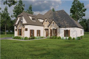 4-Bedroom, 2545 Sq Ft French Home Plan - 153-2006 - Main Exterior