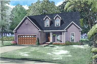 3-Bedroom, 1791 Sq Ft Country House Plan - 153-2007 - Front Exterior