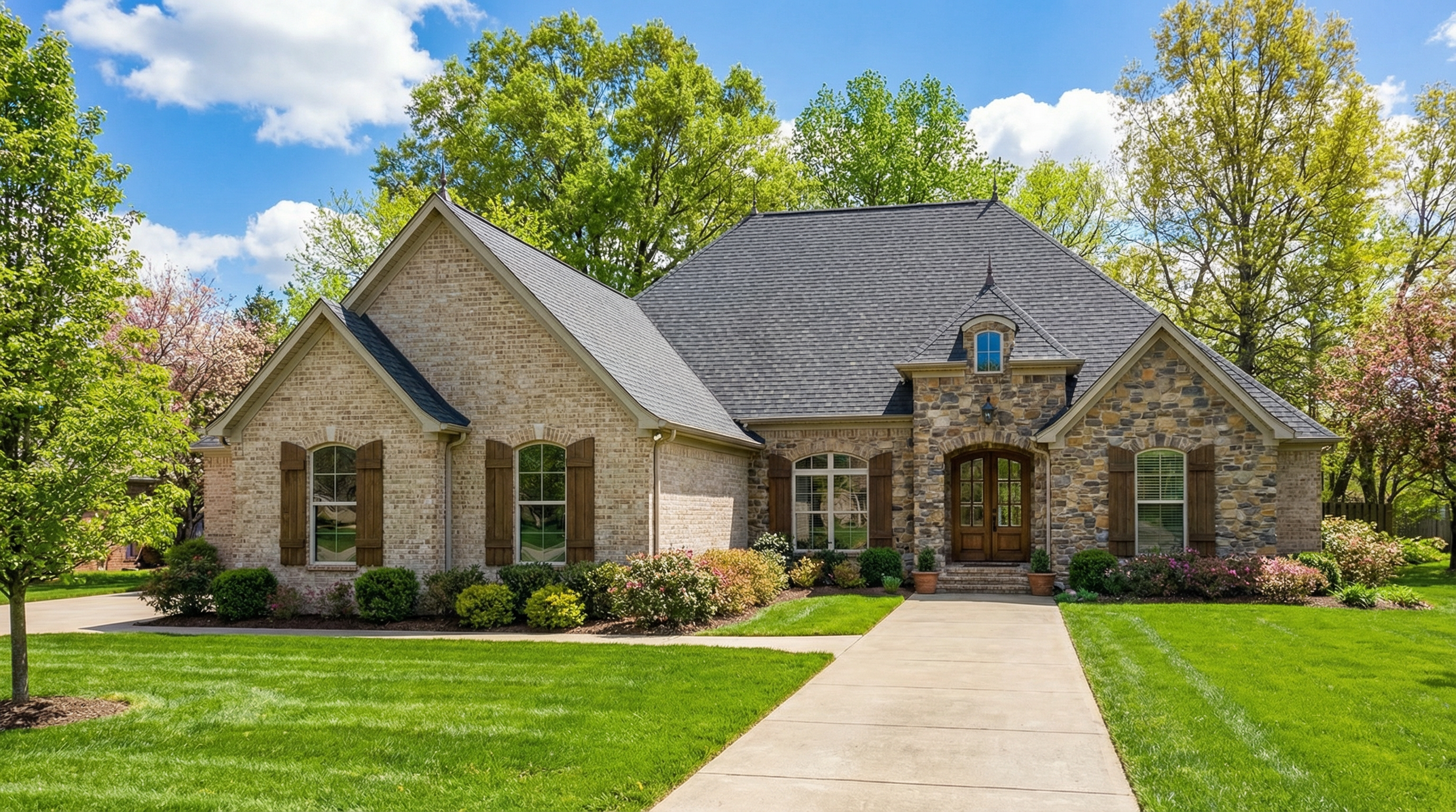 Front Elevation Photo of this European House (#153-2008) at The Plan Collection.