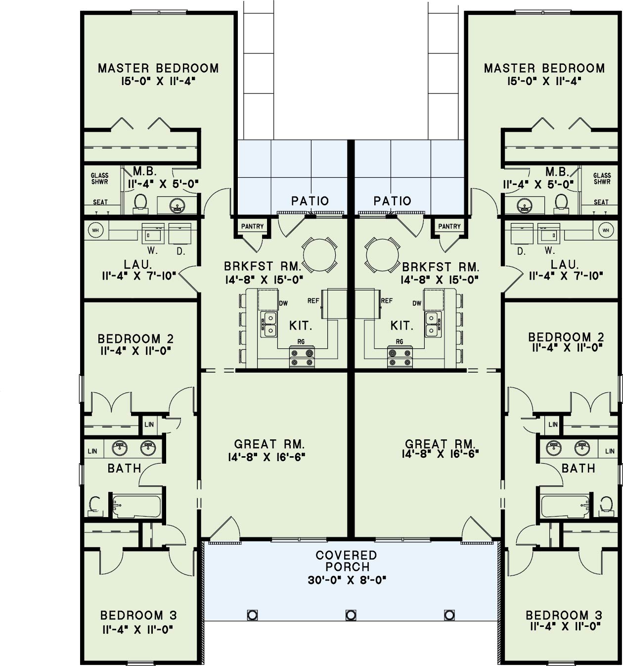 Floor Plan First Story of Multi-Unit Plan #153-2014